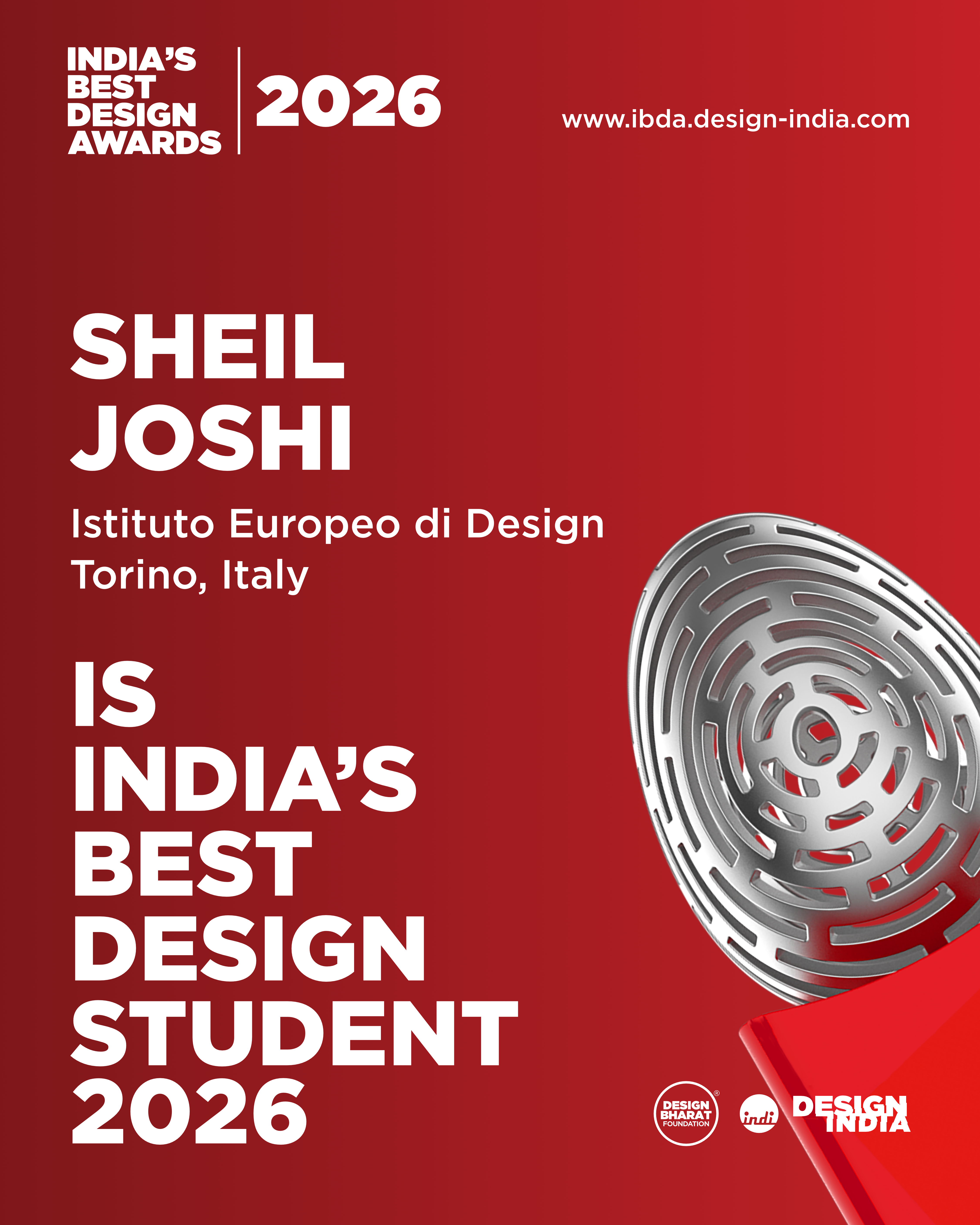 India's Best Design Student 2026 — Sheil Joshi